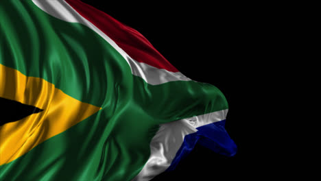 waving south african flag