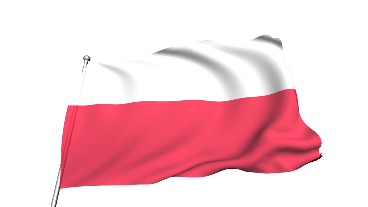 바람에 폴란드의 발 (알파 채널, 반투명, loopable)