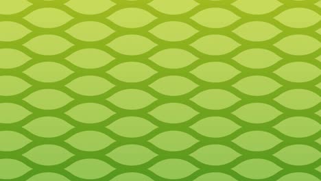 digital animation of oval shapes moving in seamless pattern against green background