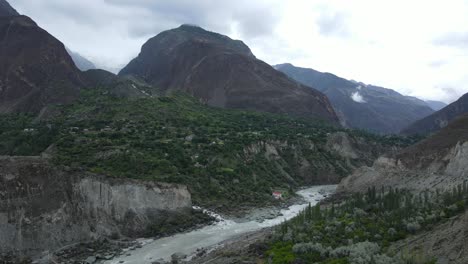 Aerial-View-of-Hunza-Valley,-Pakistan