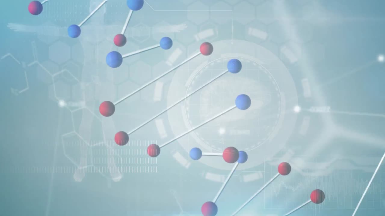 데이터 처리에 대한 dna 가닥의 애니메이션