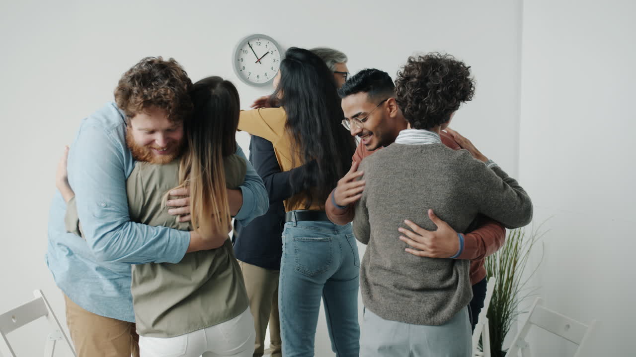 Group Hug and Celebration