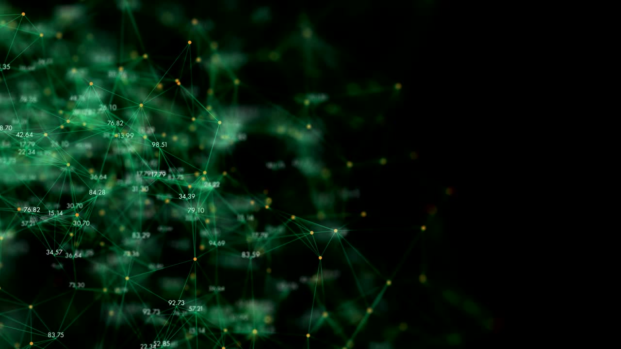 una red de 4k de números y puntos.