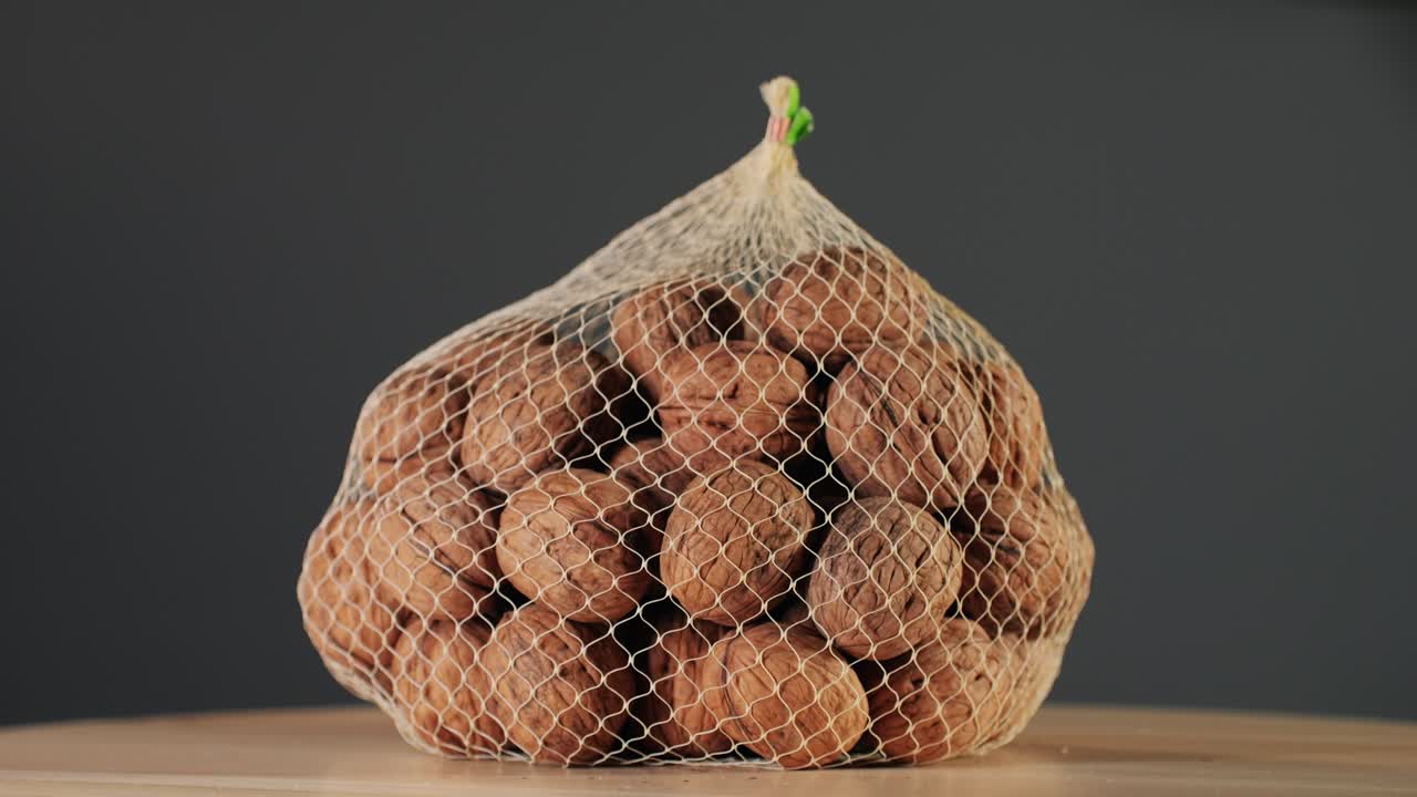 Walnuts in a Mesh Bag