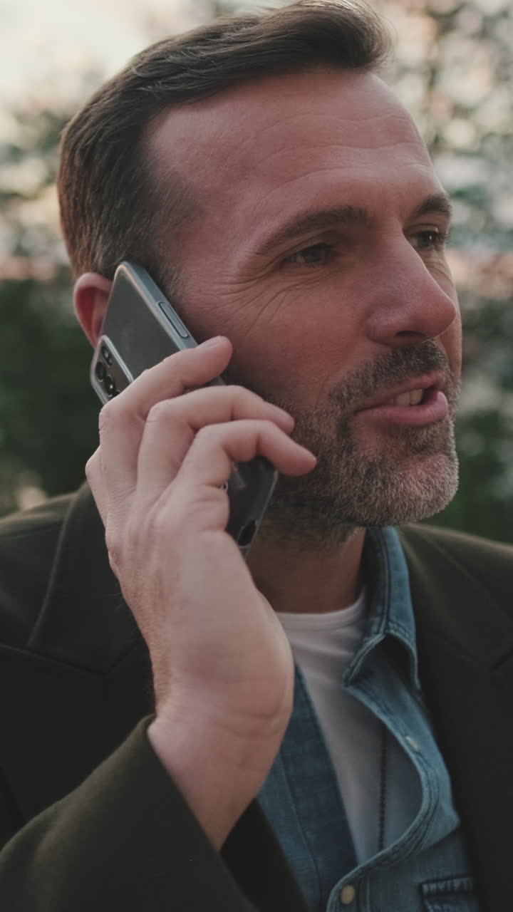 Man Talking on Phone