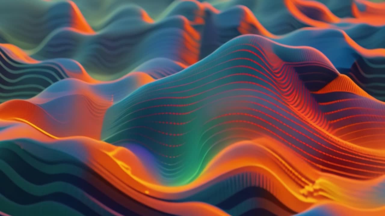 Vibrant Abstract Wavy Lines