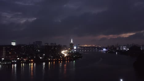 ciudad de noche nigeria drone 03