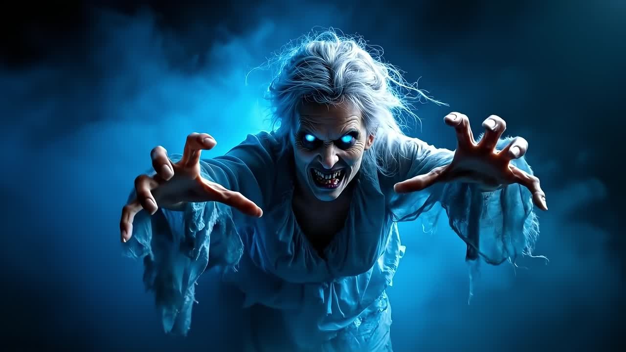 A man in a white shirt with blue eyes and a white hair