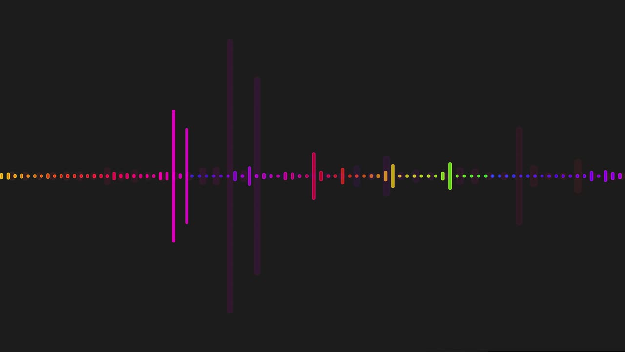 4k multicolored patterns audio wave visualization voice record artificial intelligence waveform
