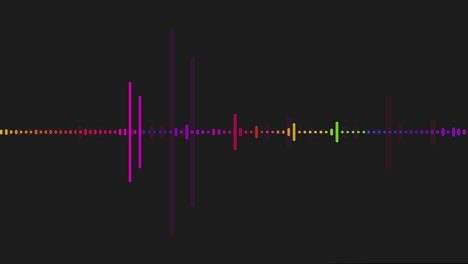 4k multicolored patterns audio wave visualization voice record artificial intelligence waveform