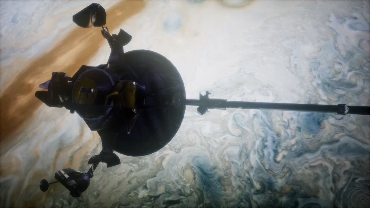 la nave espacial galileo en órbita alrededor de júpiter