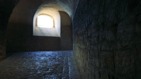 light streaming through a castle window