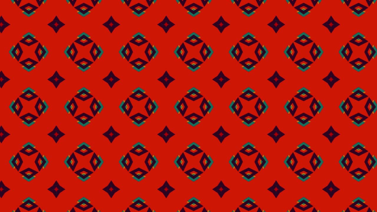 기하학적 장식 스타일의 추상 배경 원활한 패턴 애니메이션