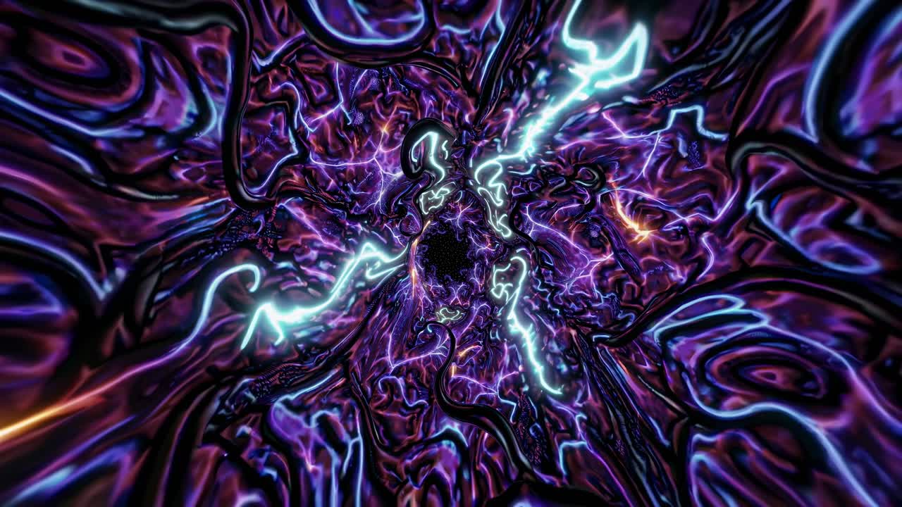 Abstract Glowing Vortex Tunnel