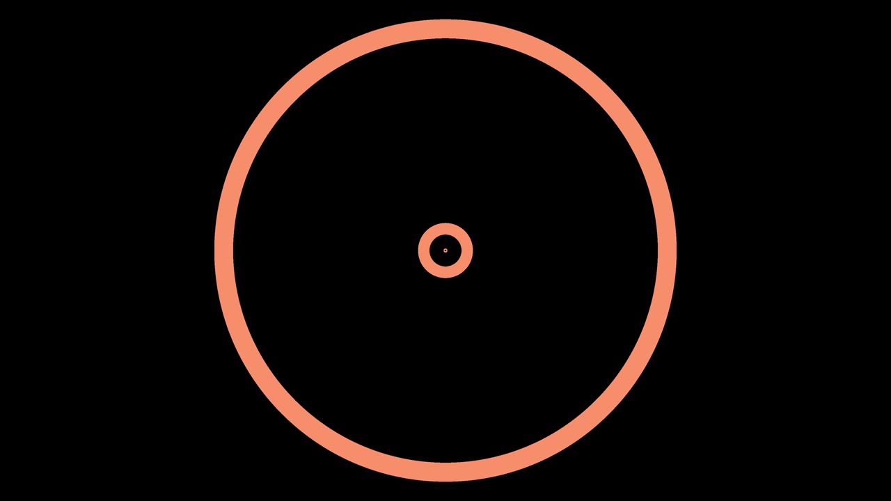 4K Kæmpe Centercirkel Bevægelseselement i Flad Stil (med alpha-kanal)