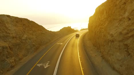 Summer-adventures-early-morning-traveling-with-bicycle-mount-on-the-roof