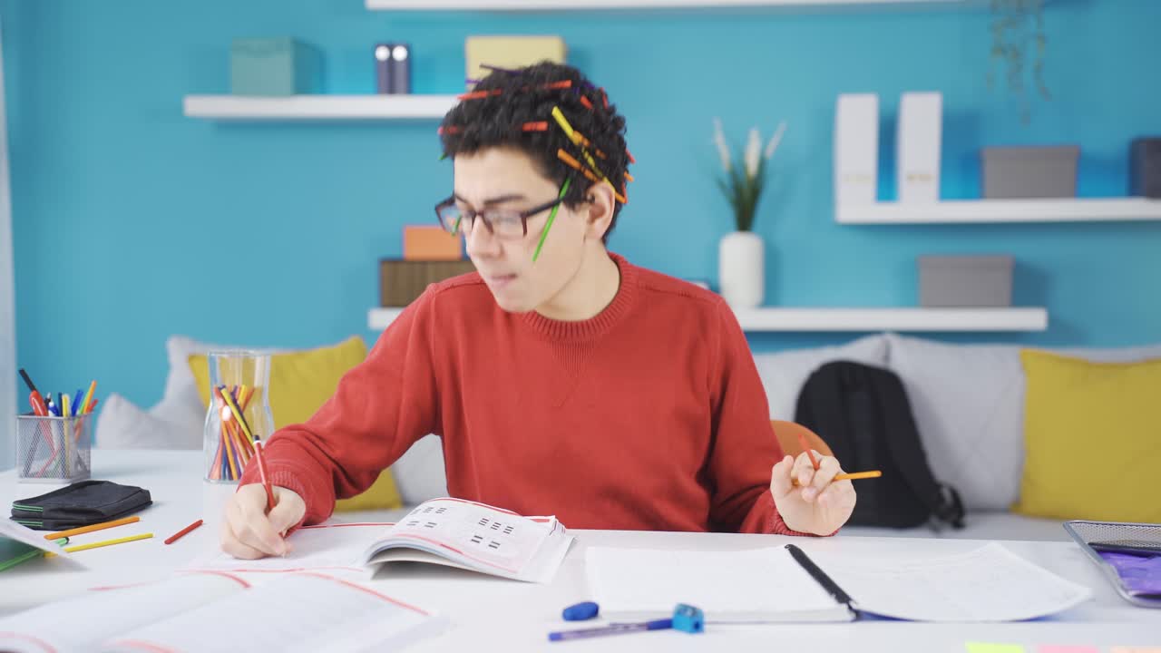 A fun and hardworking child studies in a fun way.