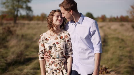 love and joy in wide open field