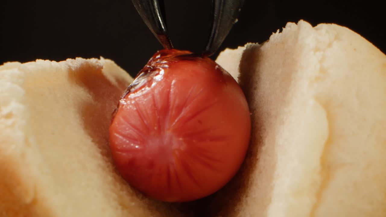 에 있는 핫도그의 클로즈업