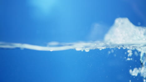 smooth flowing water ripples in slow motion, highlighting the clarity and calmness of underwater waves