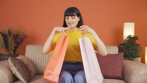 woman shopping with credit card.