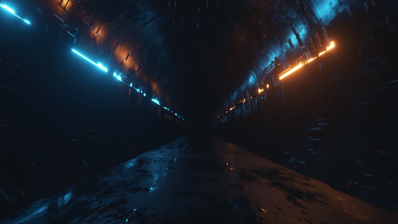 el túnel de neón futurista