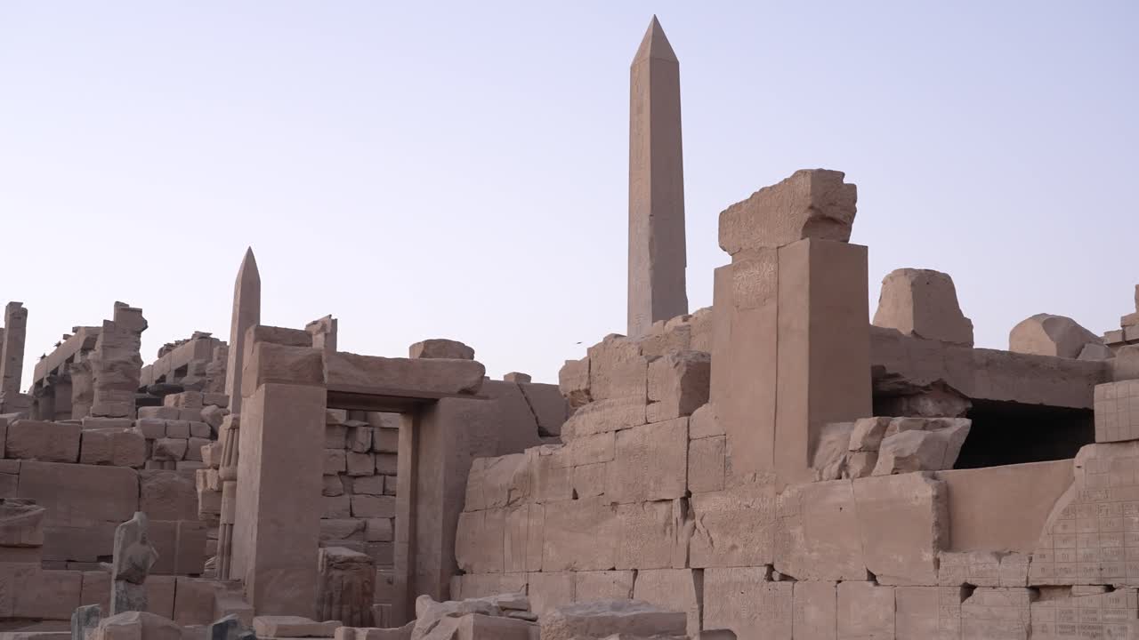 Interior of ruins inside Ancient Egyptian Karnak Temple