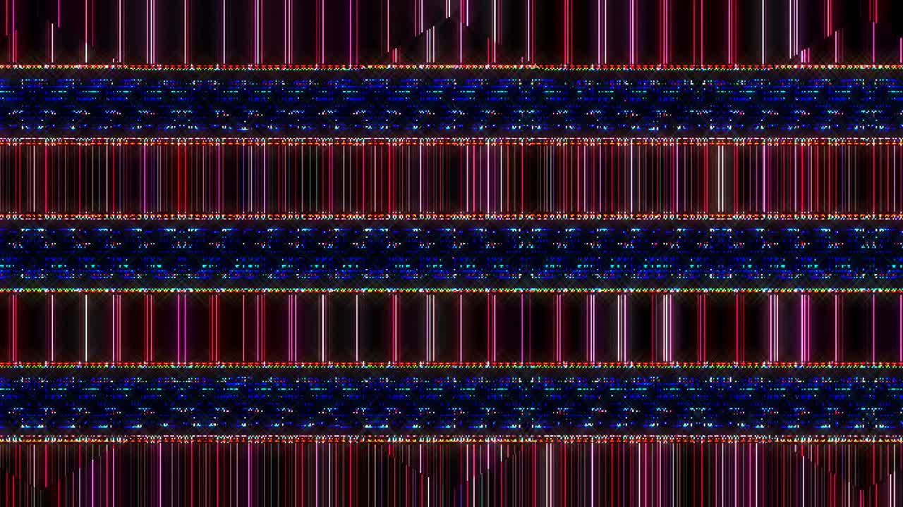 líneas brillantes que establecen el movimiento de la onda, coloridas, sobre un fondo negro