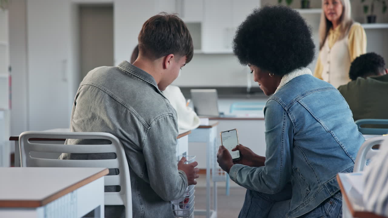 Classroom scene with students and teacher