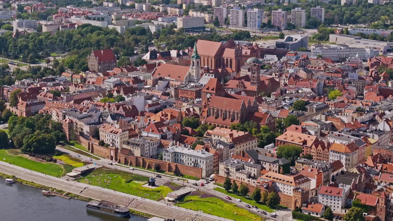 Aerial View of Toruń, Poland