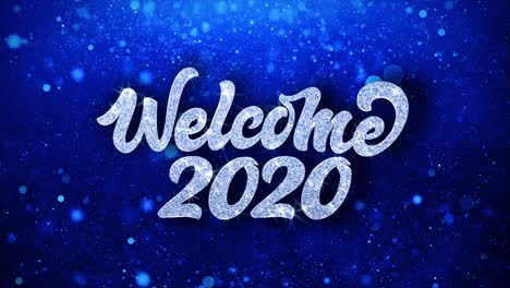 welcome 2020 sparkling graphic design