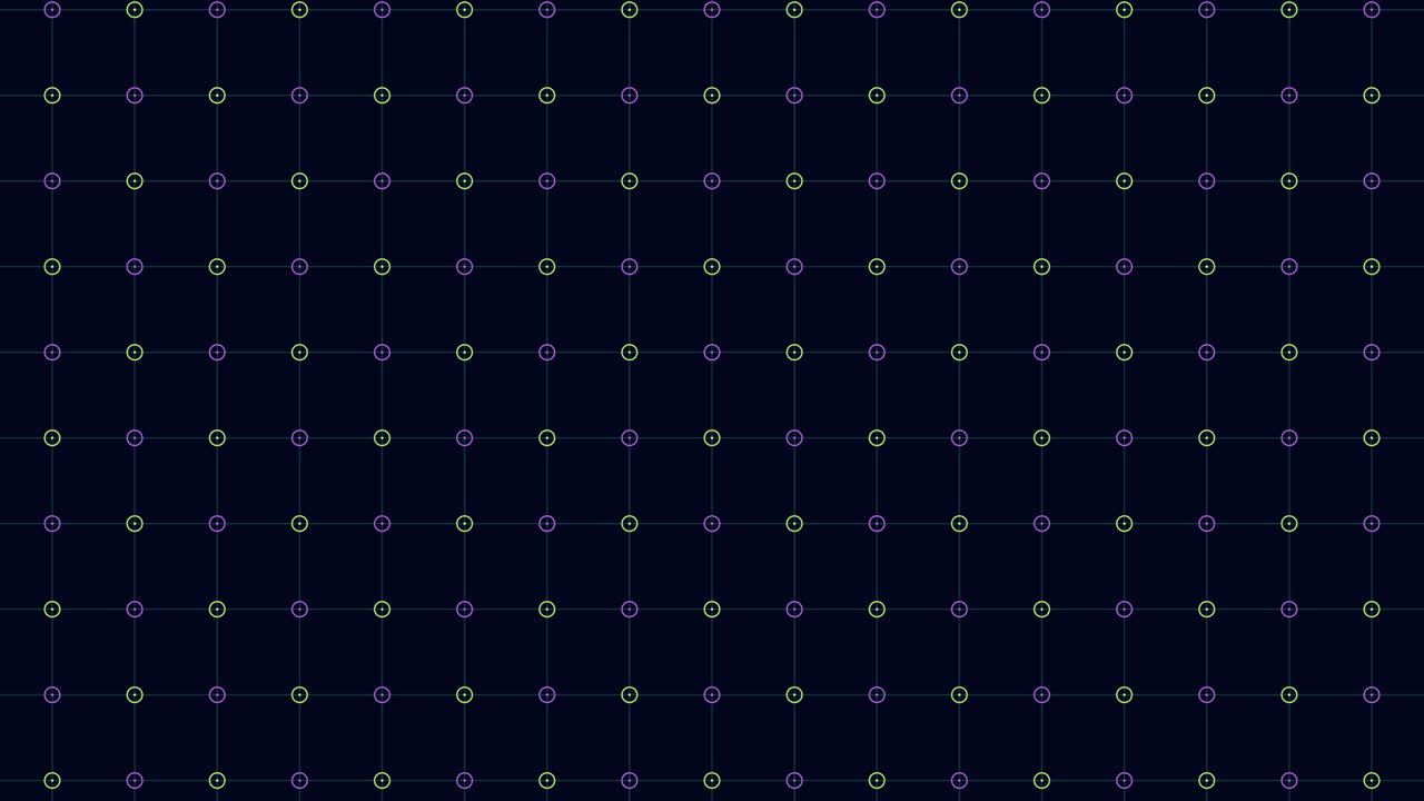 네온 컬러의 링과 도트 패턴 3