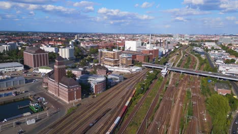 bridge station train suburban railroad tracks berlin