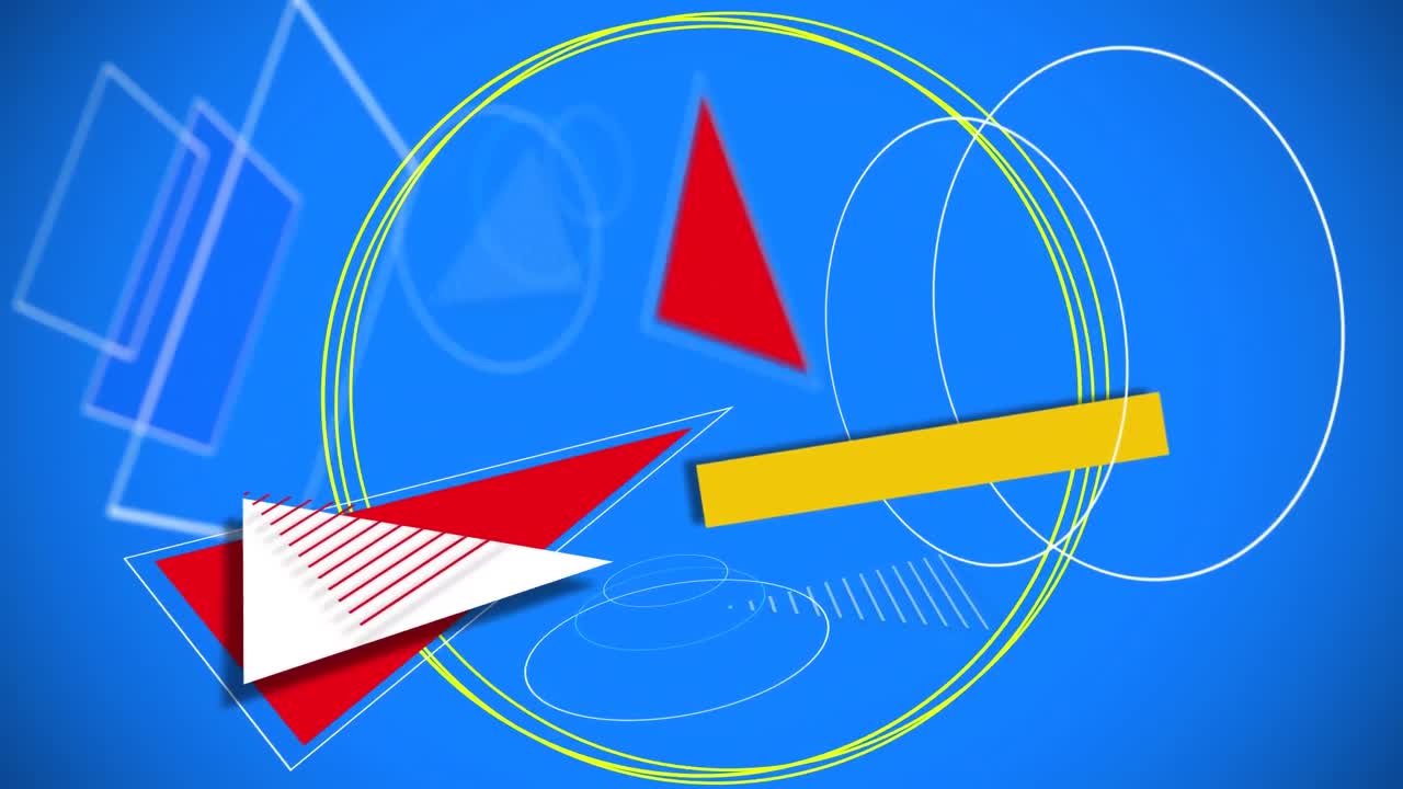 파란색 바탕에 다른 모양이 있습니다.