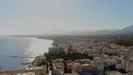 static drone footage from marbella