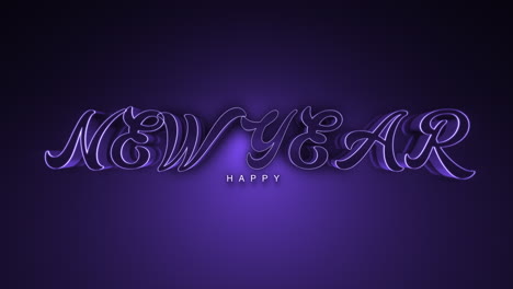 Dark-monochrome-Happy-New-Year-text-on-purple-gradient