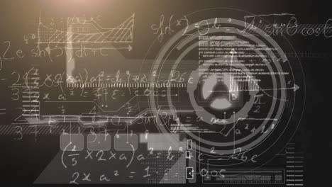 ecuaciones matemáticas sobre un fondo animado.