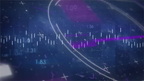 animation of data processing over shapes