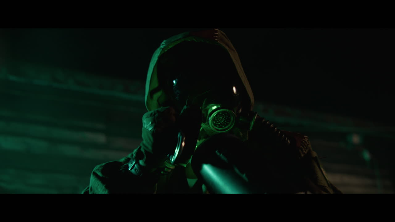 Masked Figure in the Dark