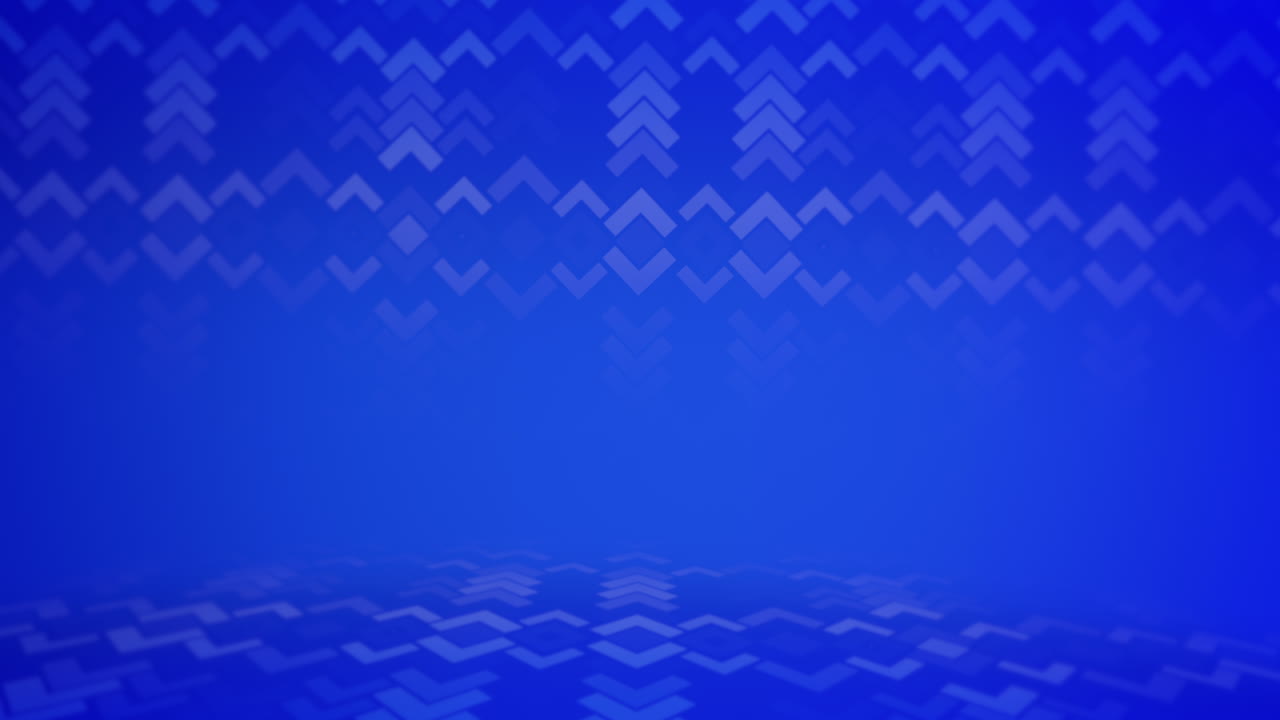 patrón geométrico moderno con triángulos en filas en gradiente azul