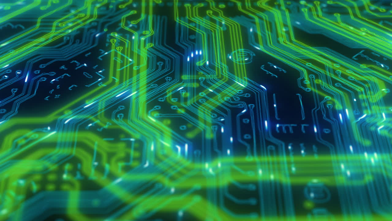 placa de circuito, diseño de luz en 3d