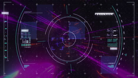animación del escaneo del alcance y el procesamiento de datos
