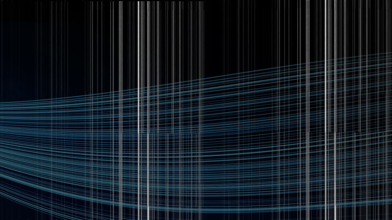 animación de líneas de color parpadeantes en un fondo negro oscuro