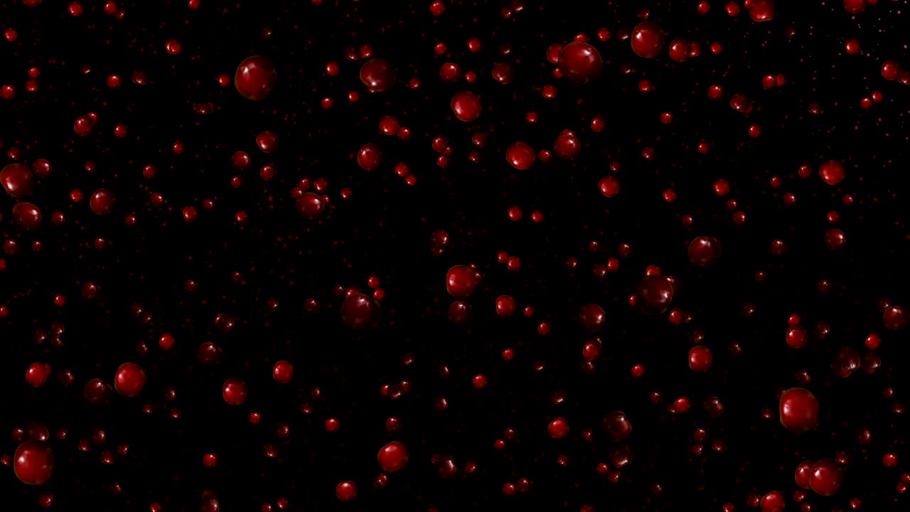 las ciruelas giran y caen sobre un fondo negro.