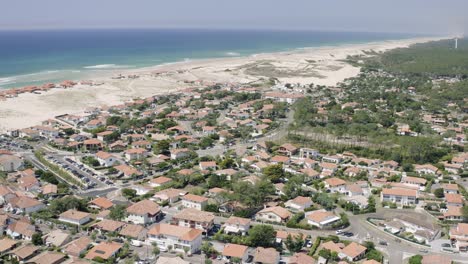 Drone-Aerial-views-of-the-beach-city-Vieux-Bocau-les-Bains-in-the-south-of-France