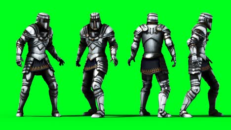 knight animation. phisical motion blur. realistic green screen 4k animation. green screen