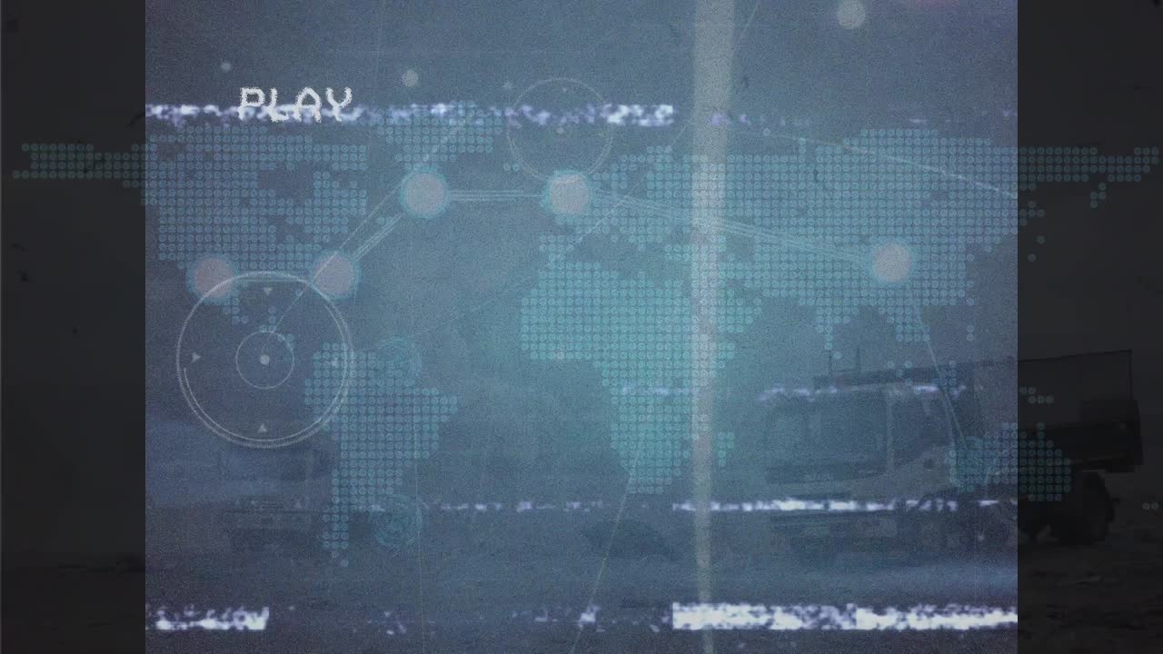 세계 지도를 통해 데이터 처리의 애니메이션