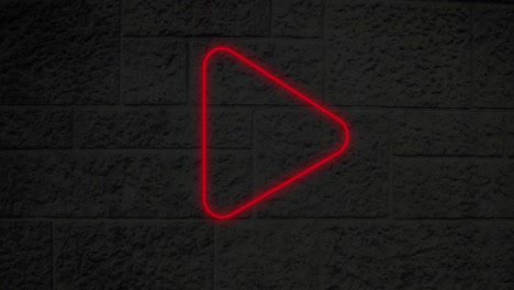 pulgares hacia abajo signo de neón en la pared de ladrillo 4k