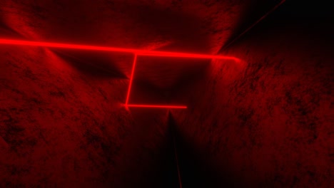 4k abstract seamless looped animation of red laser ray, glowing light tubes