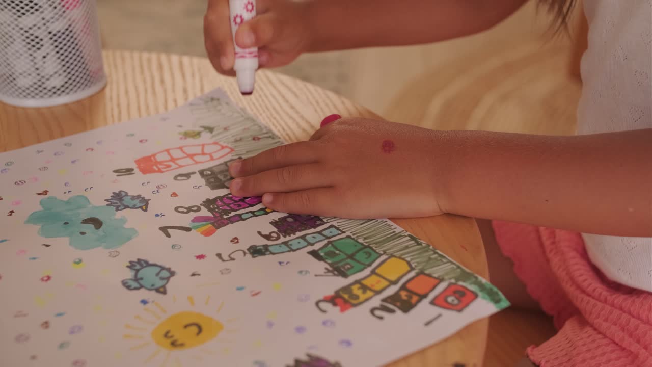 아이가 마커로 그린 그림